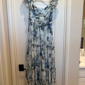 Baltic Born Floral Blue Maxi Dress